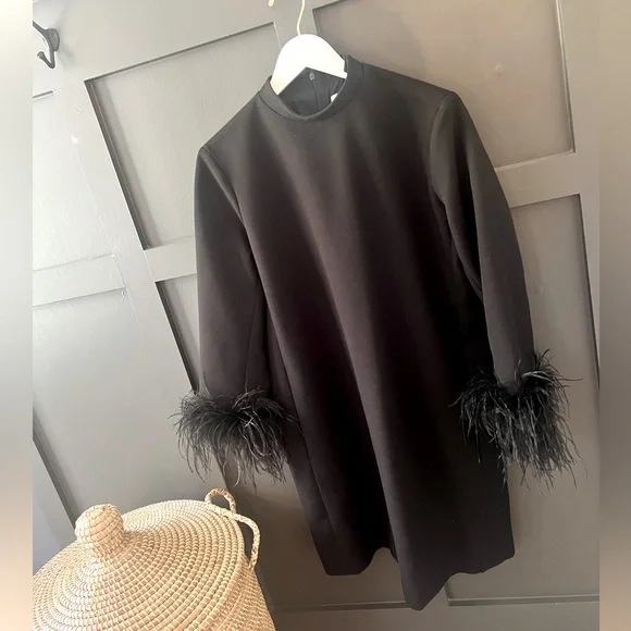 tuckernuck black feather dress TRIANA main image 0